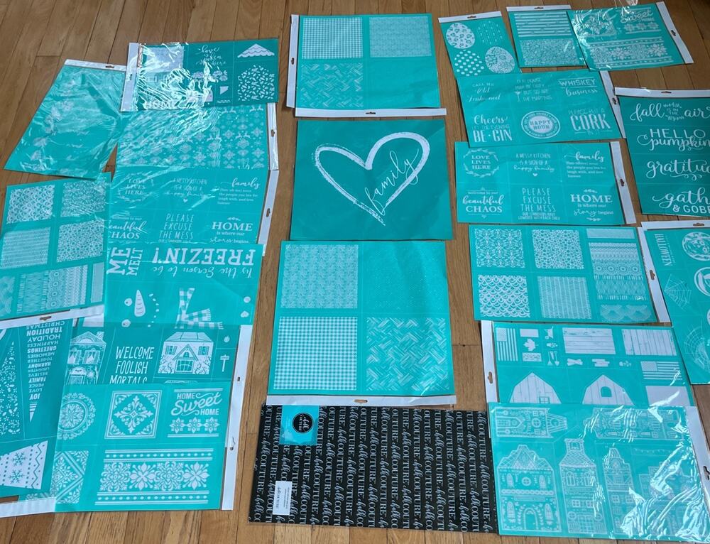 Huge Lot Of 23 NEW Chalk Couture Transfers C B Size 12x18